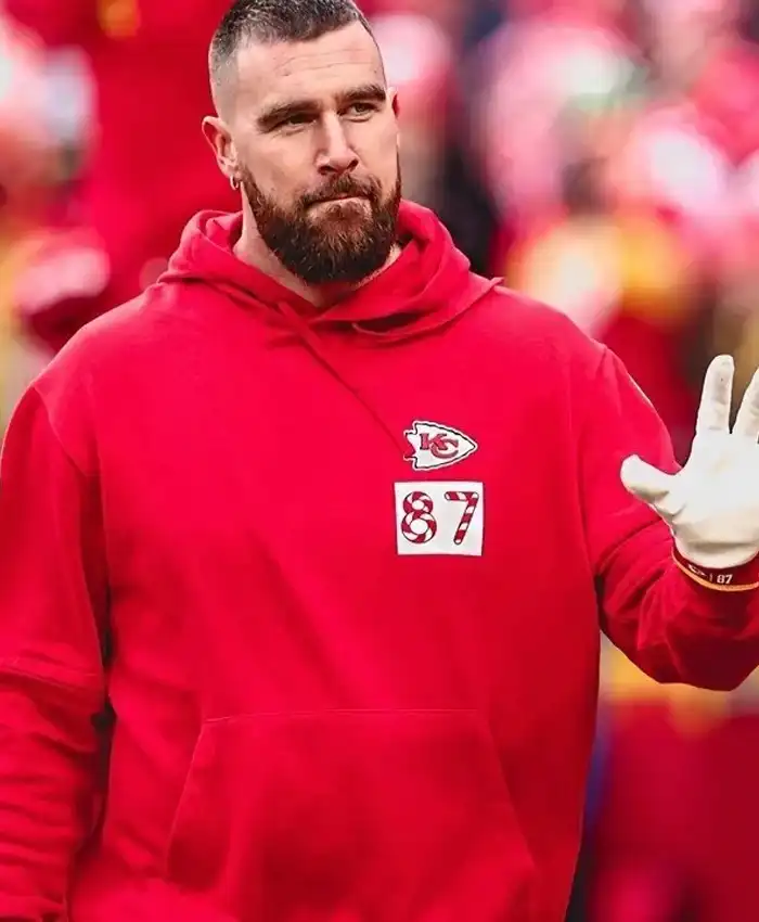 Kansas City Chiefs Travis Kelce 87 Red Hoodie