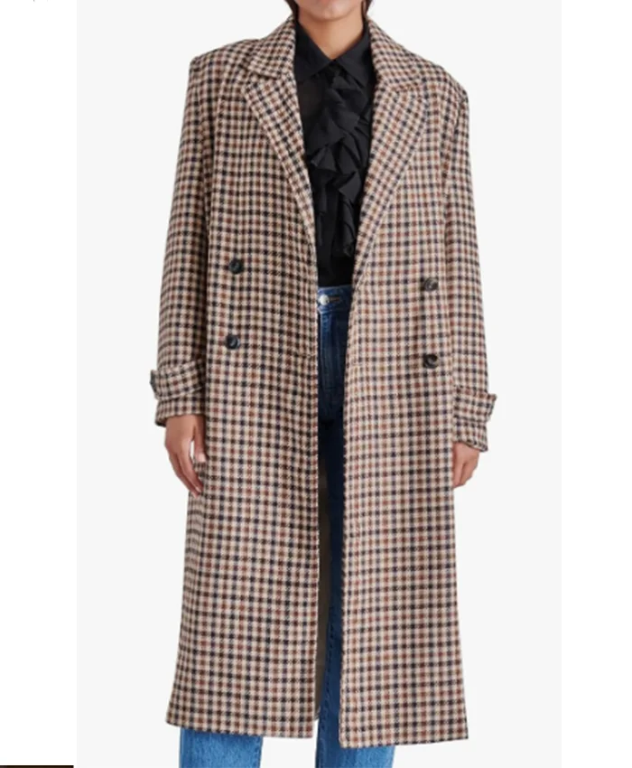 Kate Tucker Twelve Dates til Christmas Checked Wool Coat For Sale