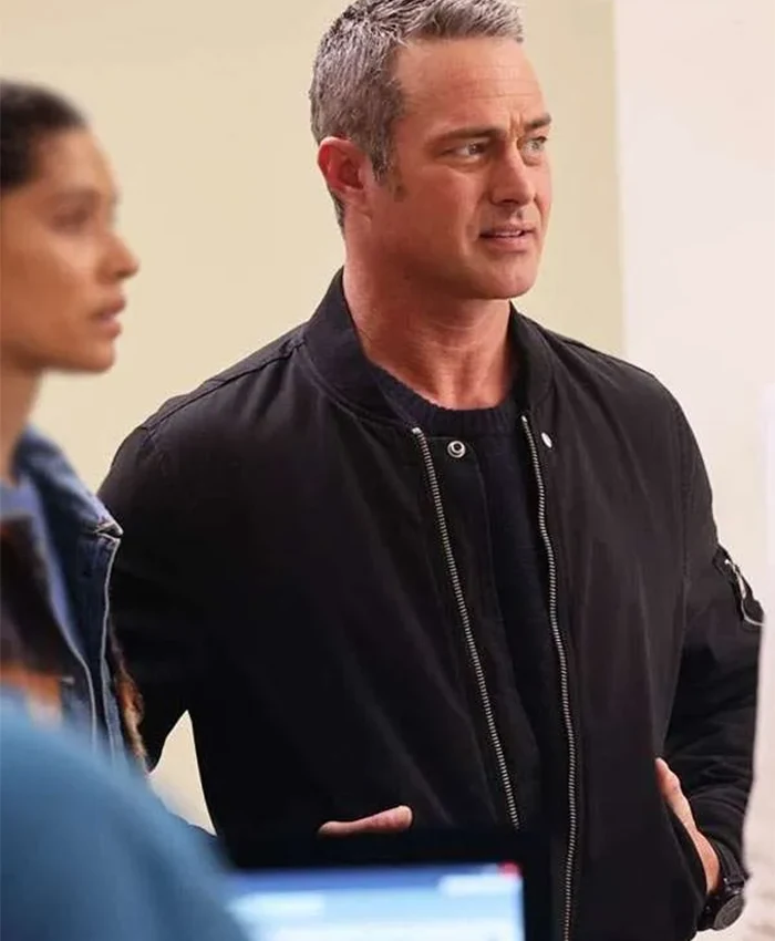 Kelly Severide Chicago Fire S13 Black Bomber Jacket For Sale