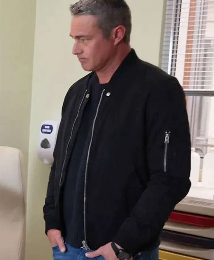 Kelly Severide Chicago Fire S13 Black Bomber Jacket