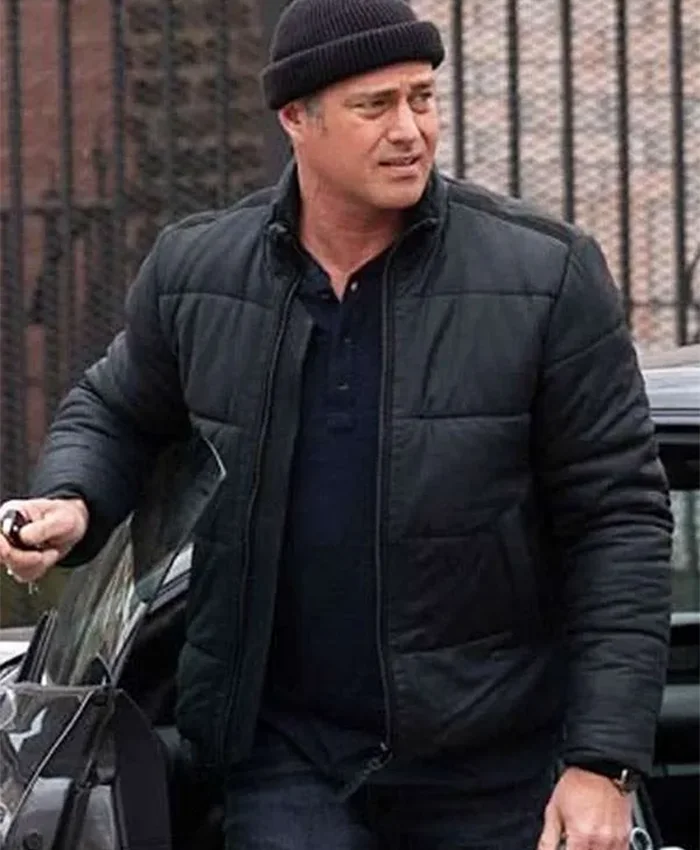 Kelly Severide Chicago Fire S13 Black Puffer Jacket For Sale