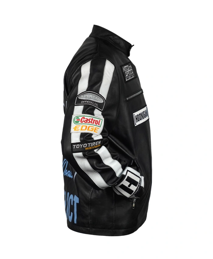 Ken Block Black Leather Jacket For Sale
