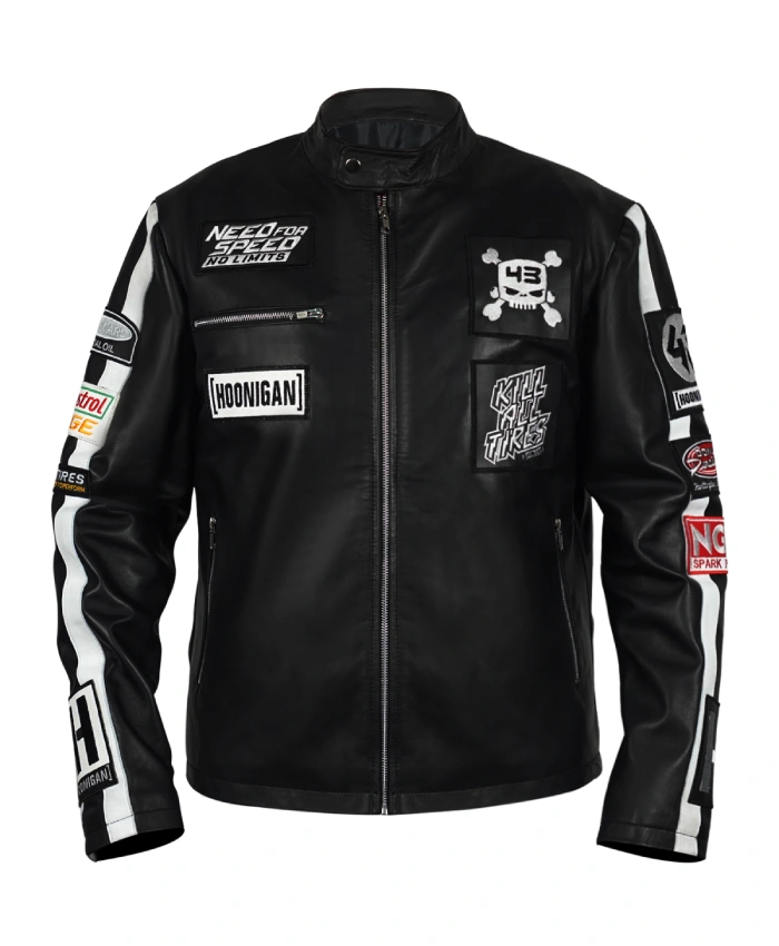 Ken Block Black Leather Jacket