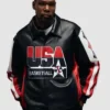 Kevin Durant Olympic Black Leather Jacket