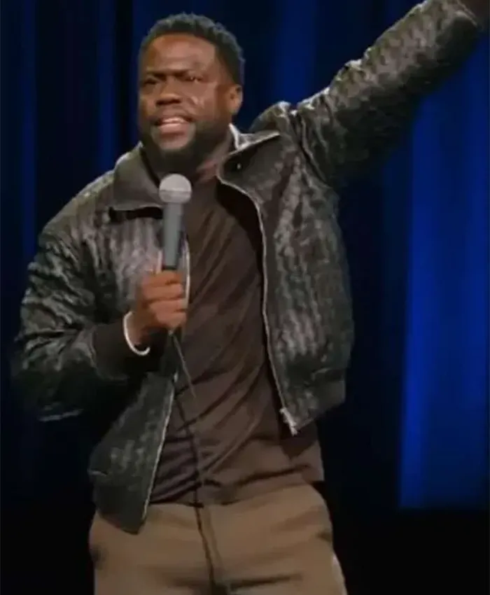 Kevin Hart Acting My Age Black Leather Jacket For Sale