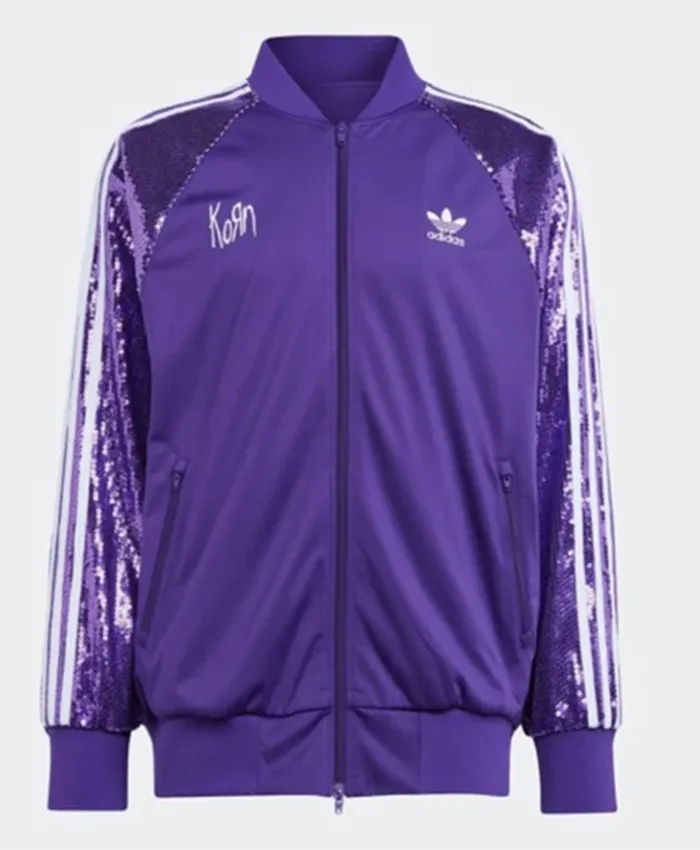 KoRn x Adidas Purple Sequin Tracksuit For Sale