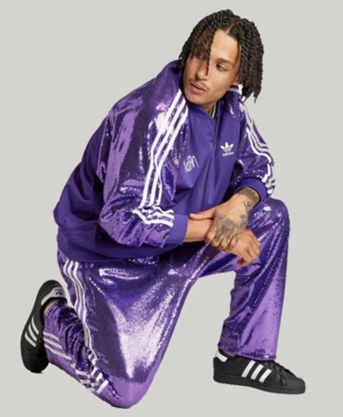 KoRn x Adidas Purple Sequin Tracksuit