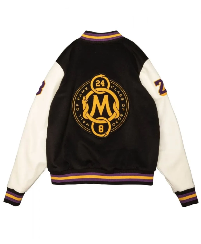 Kobe Bryant LA Lakers Black Mamba Hall of Fame Varsity Jacket For Sale