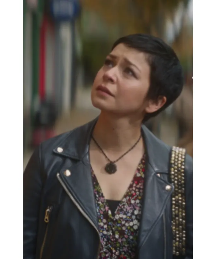 Kris Ripple S01 Black Leather Biker Jacket