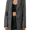 Kris Ripple S01 Grey Oversized Blazer For Sale