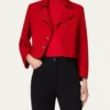 Lana Condor Elsbeth S03 Red Cropped Jacket For Sale