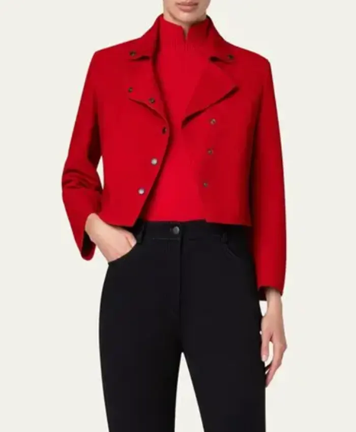 Lana Condor Elsbeth S03 Red Cropped Jacket For Sale