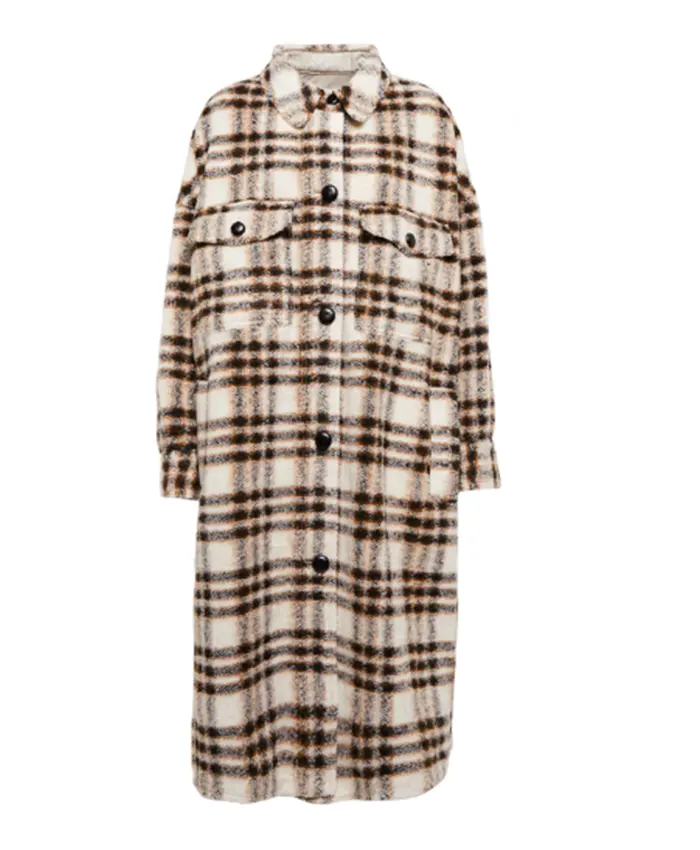 Lauren Silverman The Next Act S01 Wool Plaid Coat For Sale