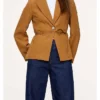 Leah Lewis Matlock S02 Brown Blazer For Sale