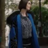 Lily Collins Emily In Paris S05 Blue Coat