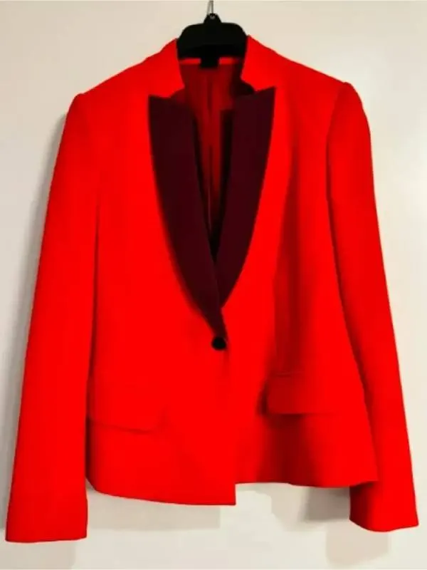 Lily Collins TV Series Emily In Paris S05 Emily Cooper Red Blazer