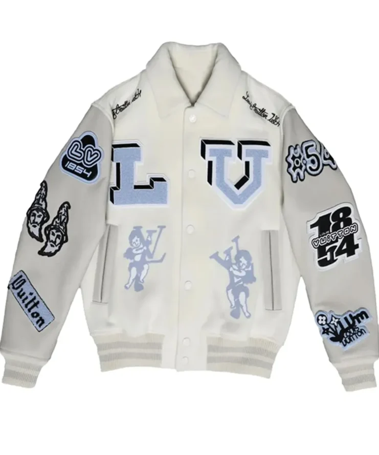 Louis Vuitton Bugs Bunny Fw22 White Varsity Jacket