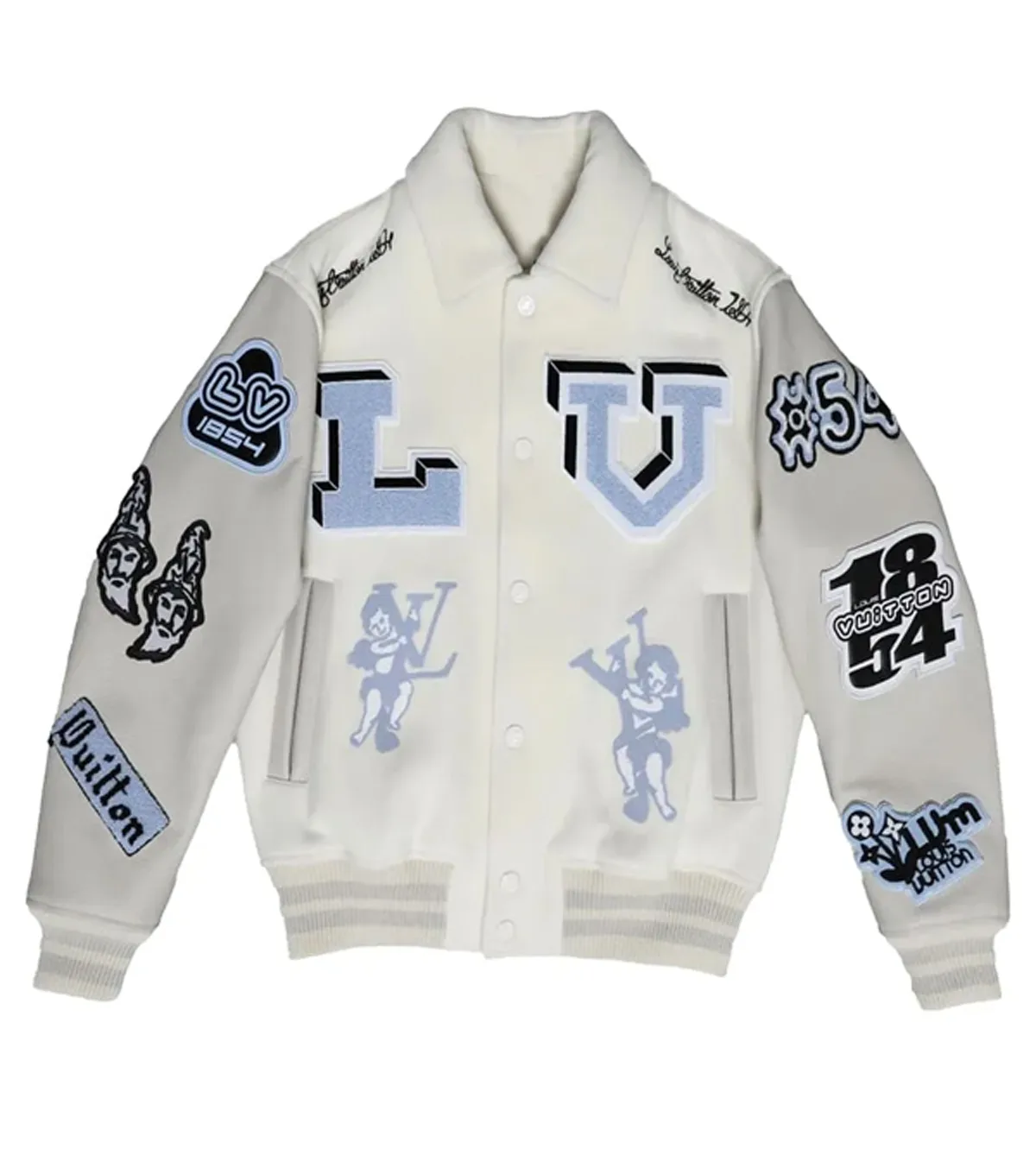 Louis Vuitton Bugs Bunny Fw22 White Varsity Jacket