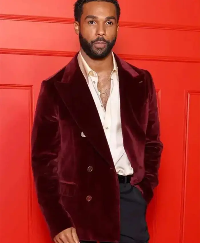 Lucien Laviscount Emily In Paris S05 Velvet Blazer For Sale