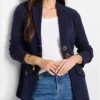 Lulu Spencer General Hospital Navy Wool Blazer For Sale