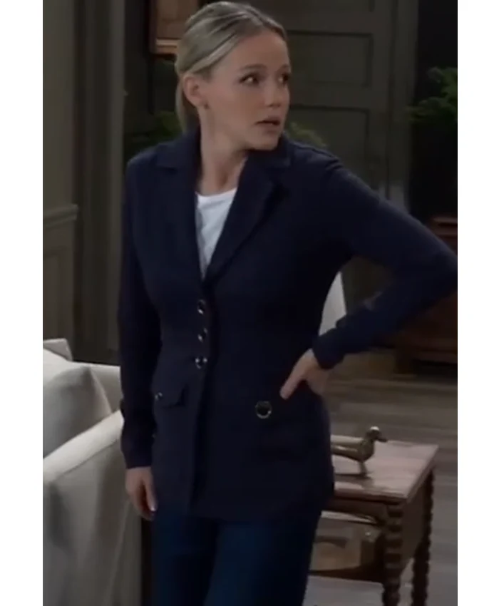 Lulu Spencer General Hospital Navy Wool Blazer