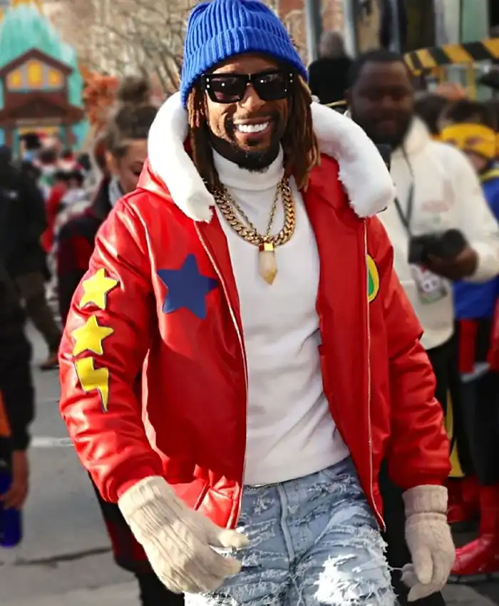 Macy’s Thanksgiving Day Parade 2025 Lil Jon Red Leather Jacket
