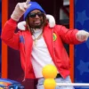 Macy’s Thanksgiving Day Parade Lil Jon Red Leather Hooded Jacket