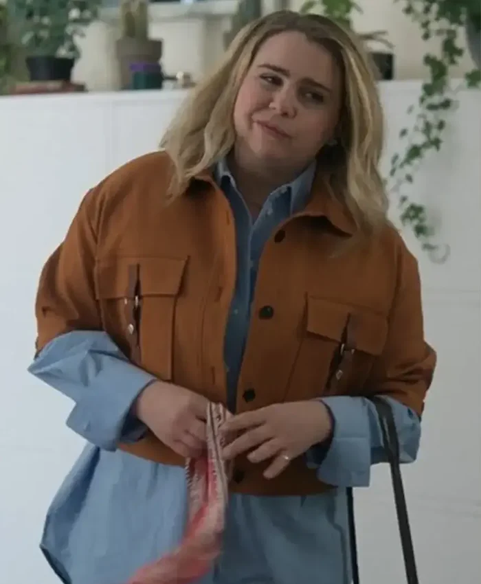 Mae Whitman The Twelve Dates Til Christmas Brown Jacket