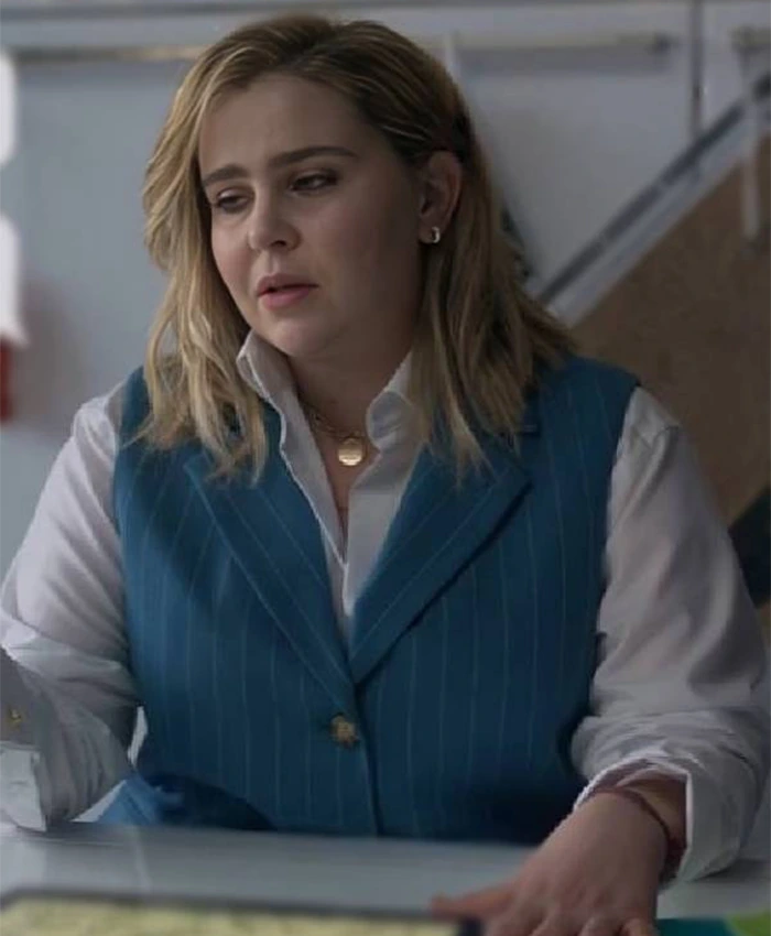 Mae Whitman Twelve Dates Til Christmas S01 Blue Vest For Sale