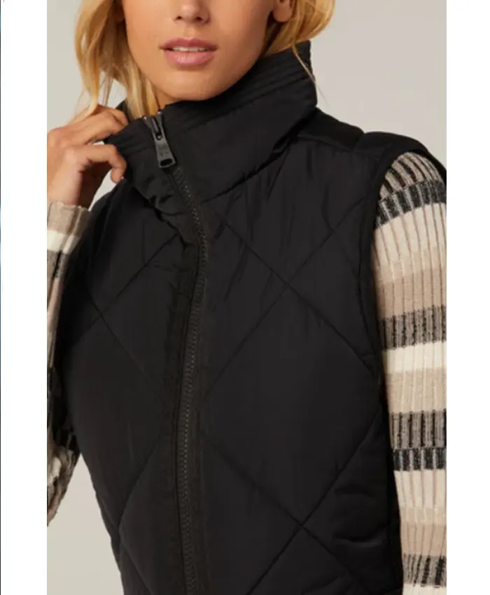 Maggie Bell FBI S08 Black Quilted Vest For Sale