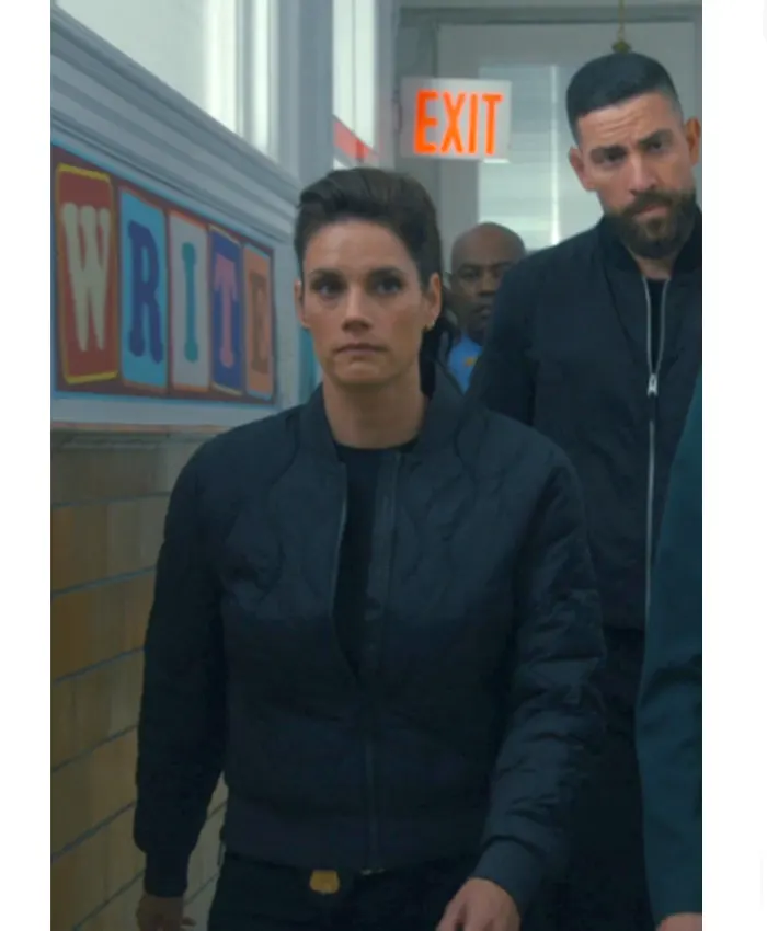 Maggie Bell FBI S08 Quilted Bomber Jacket