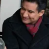 Mario Lopez The Christmas Spark Black Shearling Coat