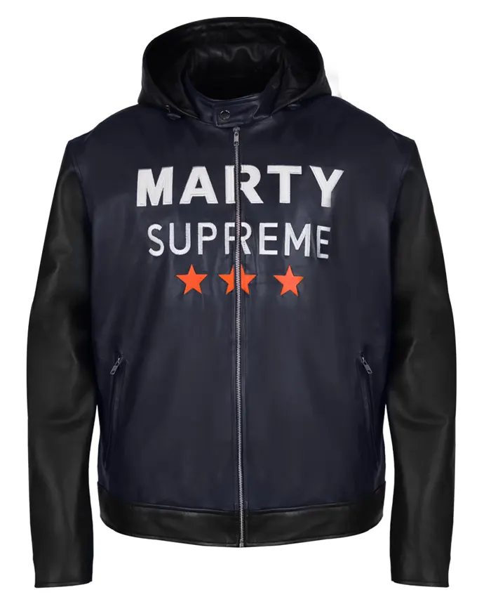 Marty Supreme Hooded Leather Jacket