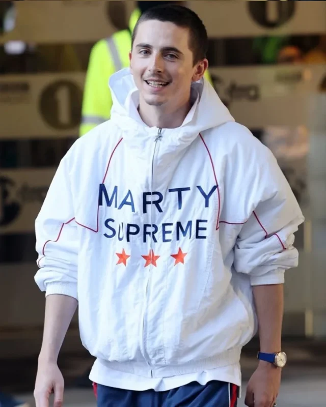 Marty Supreme Timothée Chalamet White Jacket