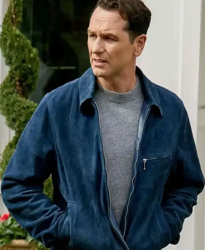 Matthew Rhys The Beast in Me S01 Blue Suede Jacket