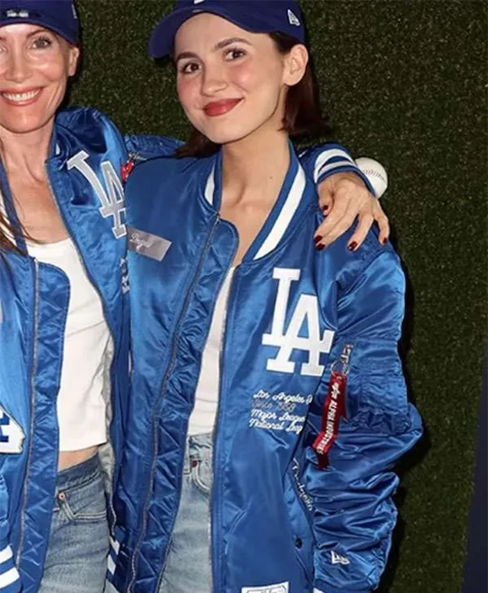 Maude Apatow World Series LA Dodgers Blue Jacket