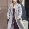 Melissa Barrera The Copenhagen Test S01 Grey Coat