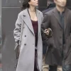 Melissa Barrera The Copenhagen Test S01 Grey Coat For Sale