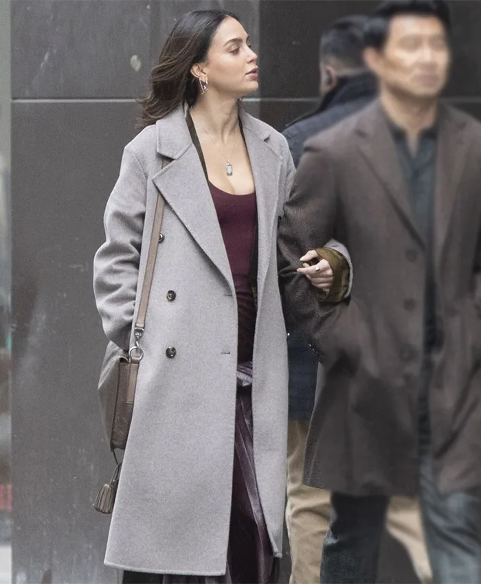 Melissa Barrera The Copenhagen Test S01 Grey Coat For Sale