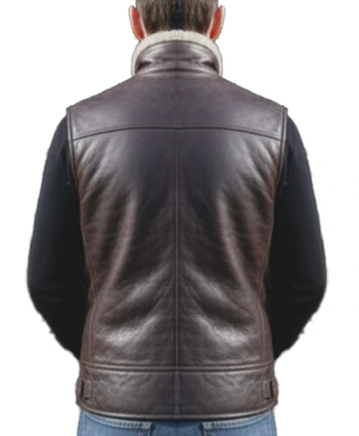 Men’s Brown Leather Vest For Sale