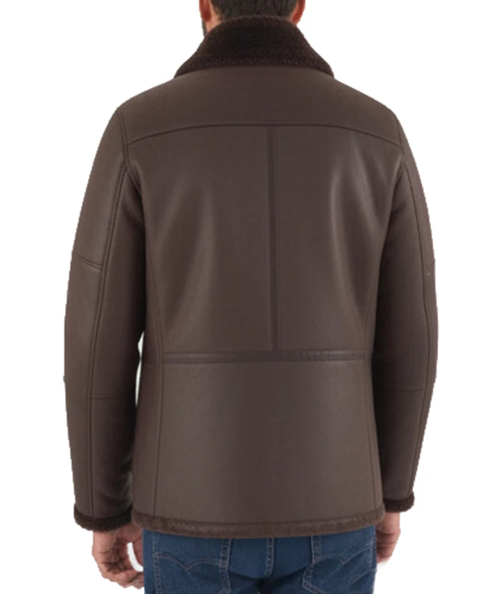 Mens Classic Shearling Leather Jacket For Sale