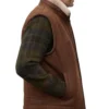 Men’s Shearling Brown Suede Vest For Sale