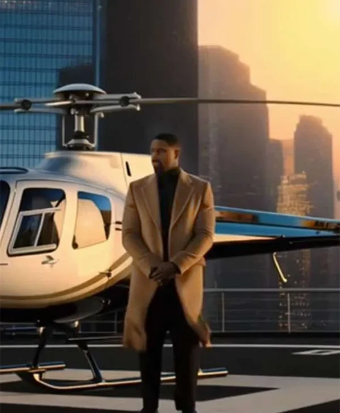 Michael B Jordan The Thomas Crown Affair Brown Wool Coat