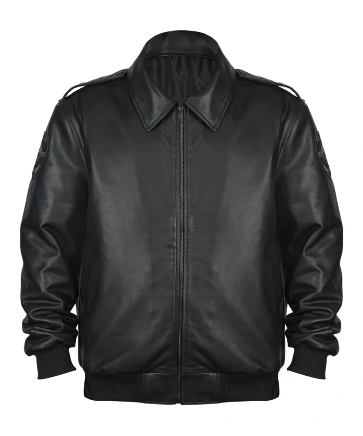 Mila Kunis Wake Up Dead Man Leather Bomber Jacket