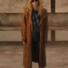 Milly Alcock Supergirl Brown Trench Coat