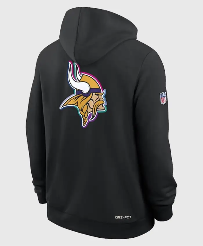 Minnesota Vikings 2025 Crucial Catch Black Hoodie For Sale