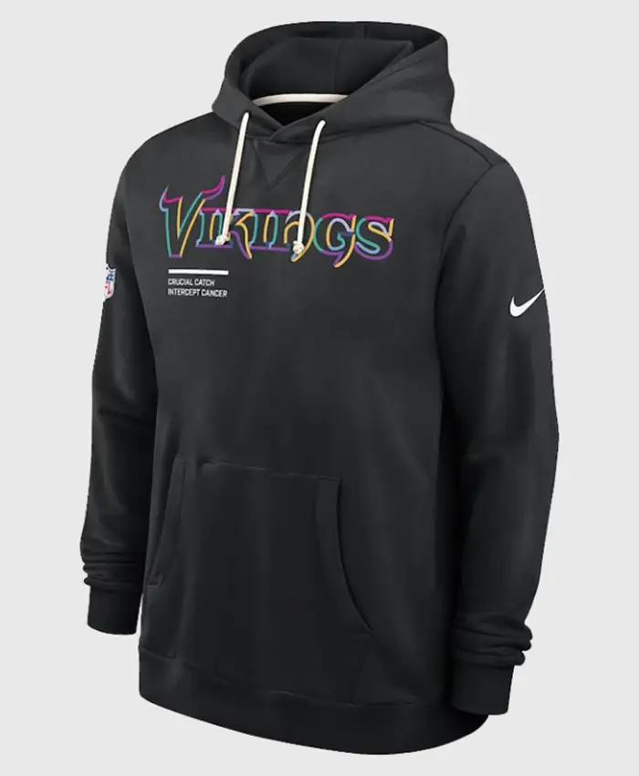 Minnesota Vikings 2025 Crucial Catch Black Hoodie