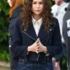 Minnie Driver Run Away Black Wool Biker Jacket