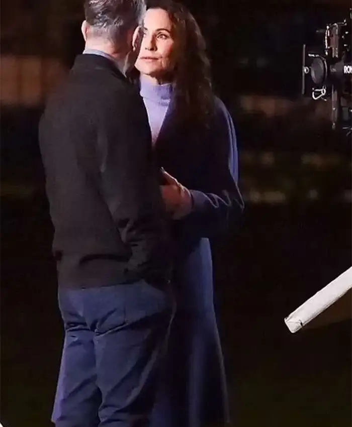 Minnie Driver Run Away Blue Wool Coat For Sale