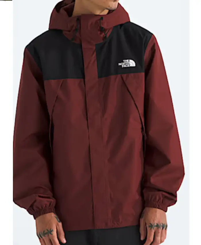 Mistletoe Murders S02 Maroon Black Rain Jacket For Sale